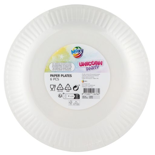 Unikornis Rainbow papírtányér 6 db-os 23 cm