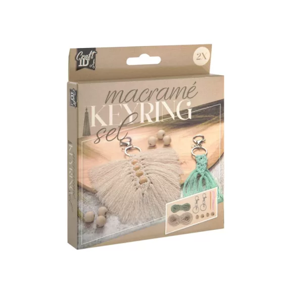 Makramé Craft kulcstartó készítő kreatív szett 2 db-os Makramé Craft kulcstartó készítő kreatív szett 2 db-os
