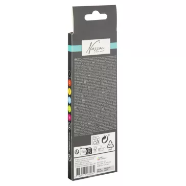   Színes Nassau kétvégű, kimosható textil filctoll 6 db-os