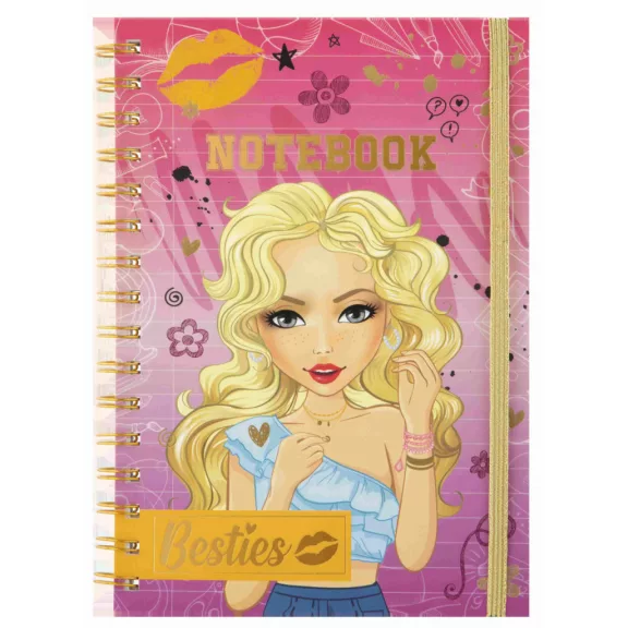 Csajos Besties Blond spirál notesz, füzet A5 Csajos Besties Blond spirál notesz, füzet A5