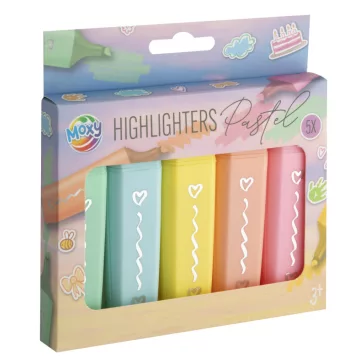 Színes Pastel szövegkiemelő szett 5 db-os