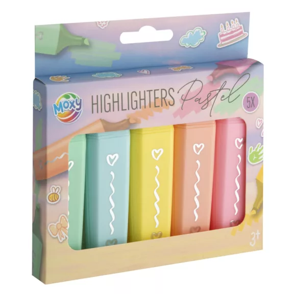 Színes Pastel szövegkiemelő szett 5 db-os Színes Pastel szövegkiemelő szett 5 db-os