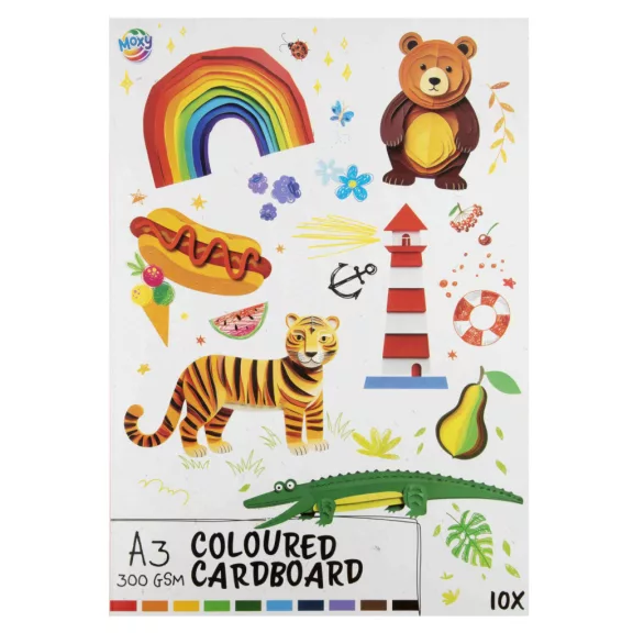 Színes Moxy karton papír szett 10 ív Színes Moxy karton papír szett 10 ív