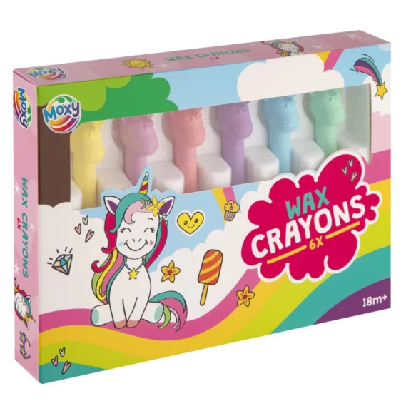 Unikornis Happy forma zsírkréta 6 db-os Unikornis Happy forma zsírkréta 6 db-os