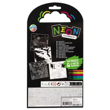 Állatos Neon színező filctollal 40 oldalas