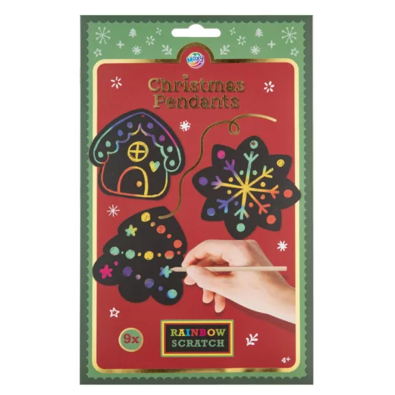 Karácsony Rainbow scratch képkarcoló díszek 9 db-os Karácsony Rainbow scratch képkarcoló díszek 9 db-os