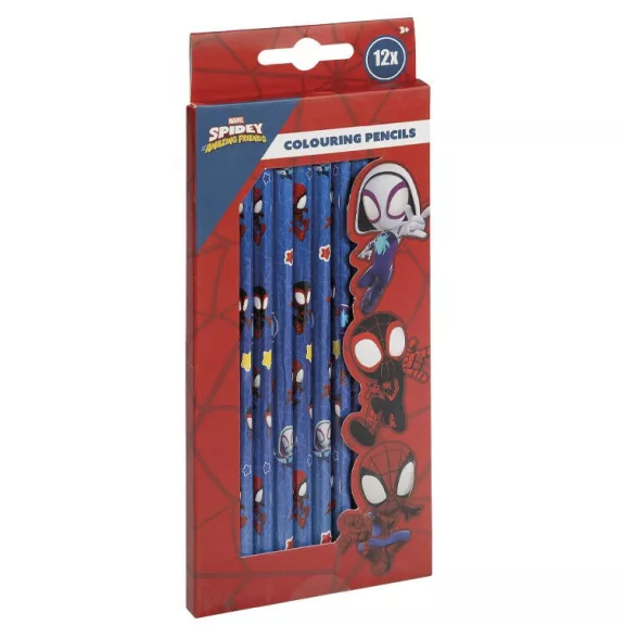 Pókember Spidey Friends színes ceruza szett 12 db-os Pókember Spidey Friends színes ceruza szett 12 db-os