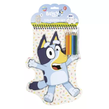   Bluey Happy forma színező szett matricával és színes ceruzával