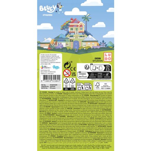 Bluey Bingo mini matrica szett