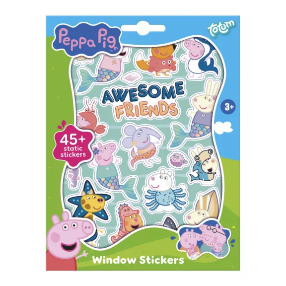 Peppa malac Awesome Friends ablakmatrica szett Peppa malac Awesome Friends ablakmatrica szett