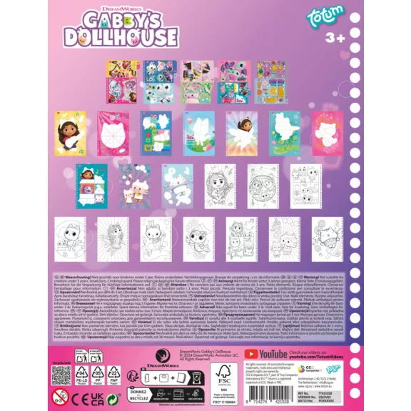 Gabi babaháza Sprinkle Party puzzle matrica és színező szett