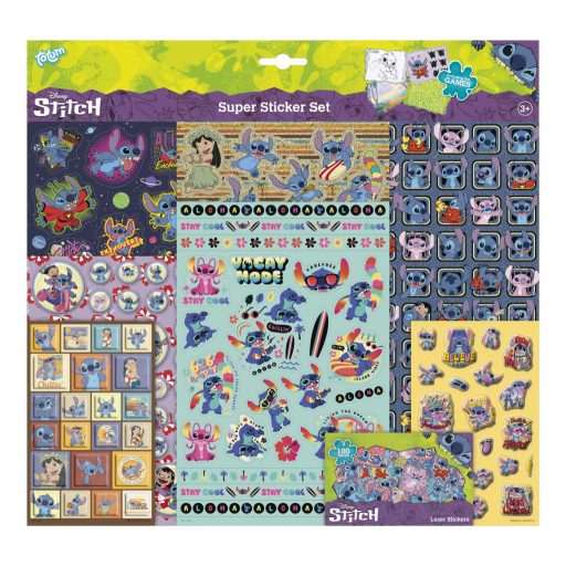 Disney Lilo és Stitch, A csillagkutya Extrovert Super matrica szett játékkal