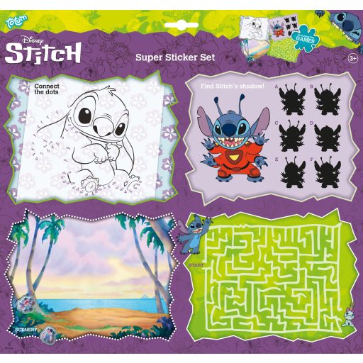Disney Lilo és Stitch, A csillagkutya Extrovert Super matrica szett játékkal