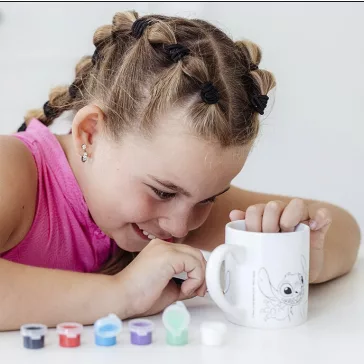   Disney Lilo és Stitch, A csillagkutya Alien festhető porcelán bögre 235 ml Díszdobozban