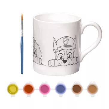   Mancs Őrjárat Team festhető porcelán bögre 235 ml Díszdobozban