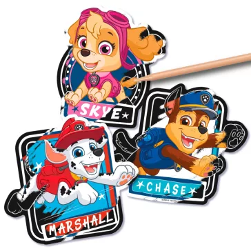 Mancs Őrjárat Team scratch képkarcoló matricák