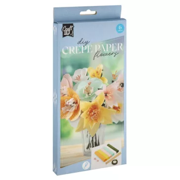 Színes virág Spring krepp papír dekorációs szett