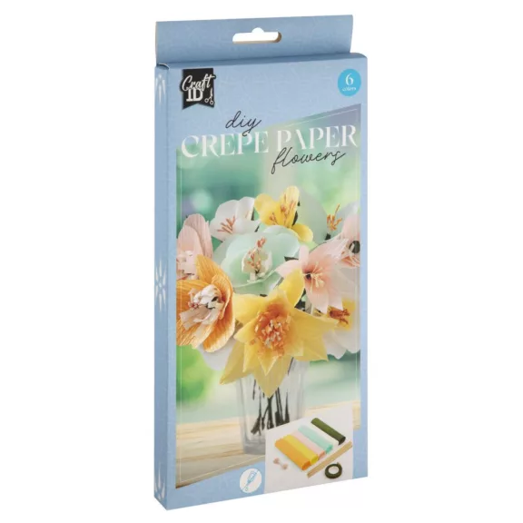 Színes virág Spring krepp papír dekorációs szett Színes virág Spring krepp papír dekorációs szett