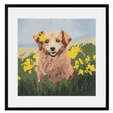 Állatos Dog gyémántszemes kirakó 30x30 cm
