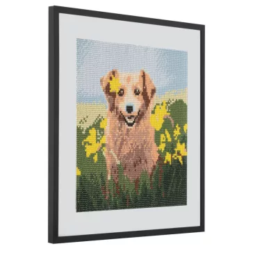 Állatos Dog gyémántszemes kirakó 30x30 cm