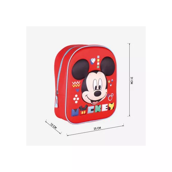 Disney Mickey Red Magic 3D hátizsák, táska 31 cm