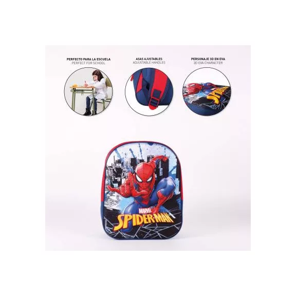 Pókember Skyline Hero 3D hátizsák, táska 31 cm
