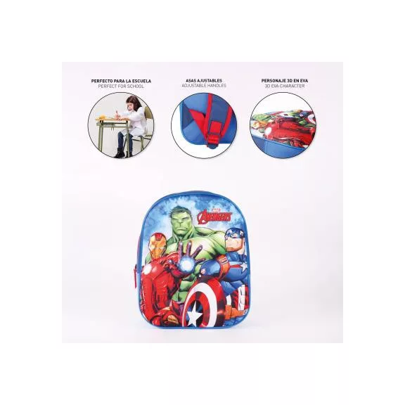 Bosszúállók Triple Force 3D hátizsák, táska 31 cm