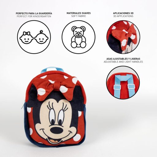 Disney Minnie Red Bow plüss hátizsák, táska 22 cm