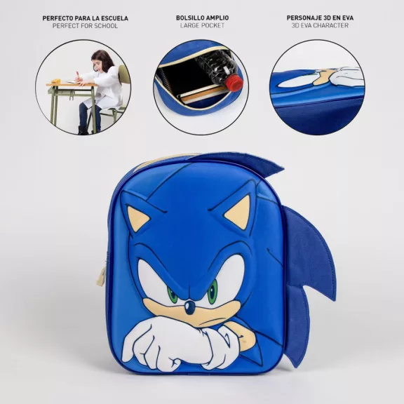 Sonic a sündisznó Pose 3D hátizsák, táska 31 cm