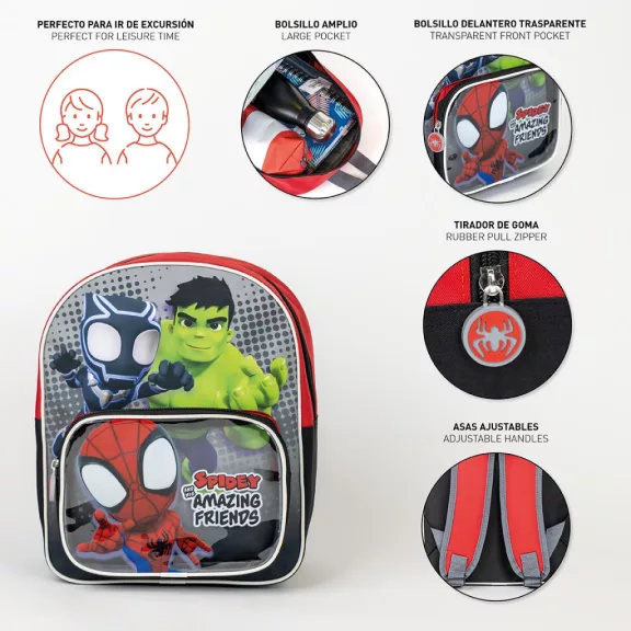 Pókember Spidey Friends hátizsák, táska 30 cm