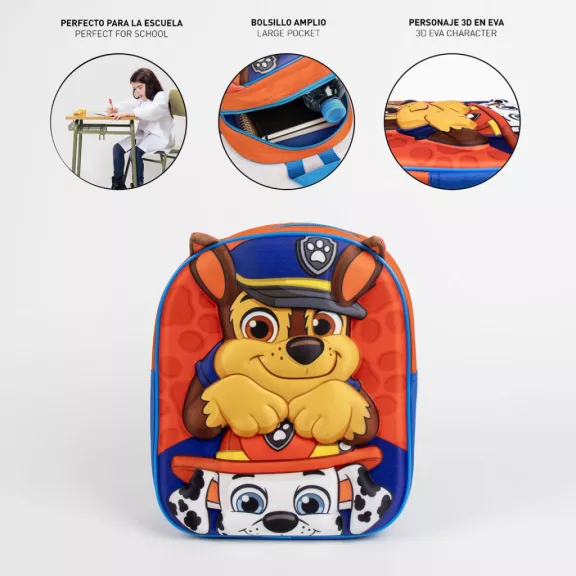 Mancs Őrjárat Boys 3D hátizsák, táska 31 cm