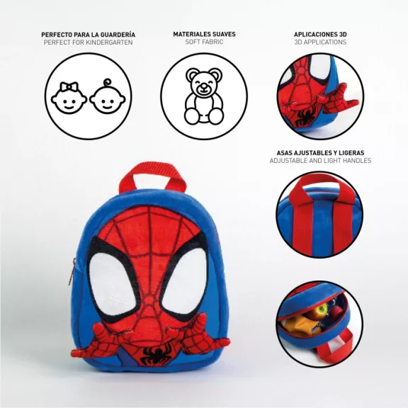 Pókember Mini Crawler plüss hátizsák, táska 22 cm