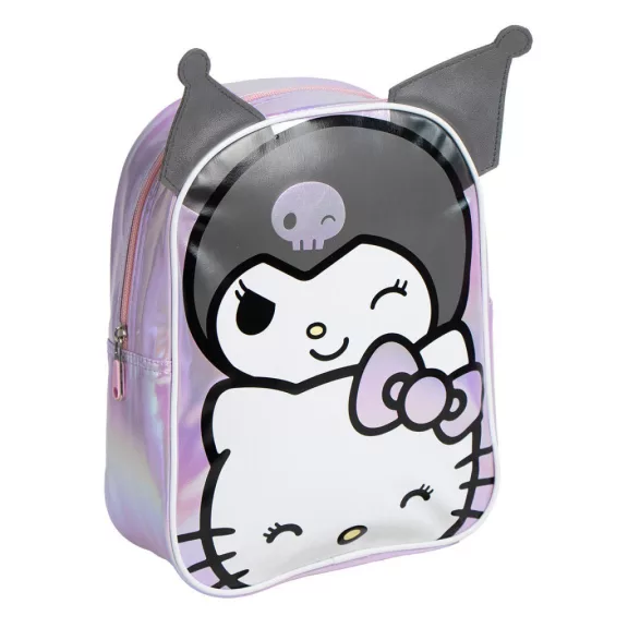 Hello Kitty Kuromi hologrammos hátizsák, táska 32 cm Hello Kitty Kuromi hologrammos hátizsák, táska 32 cm