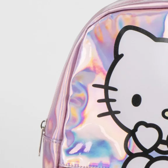 Hello Kitty Iridescent hologrammos hátizsák, táska 23 cm