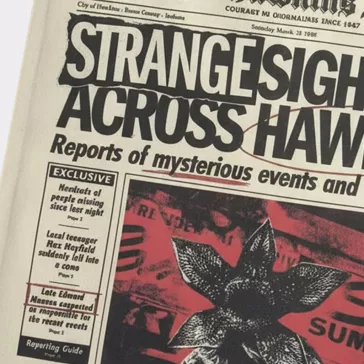   Stranger Things Hawkins shopping bag, bevásárlótáska 40 cm