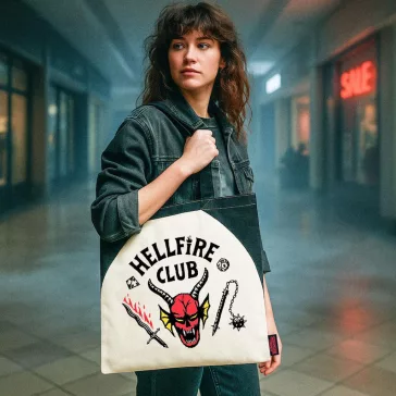   Stranger Things Hellfire Club shopping bag, bevásárlótáska 40 cm