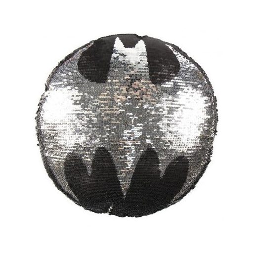 Batman Symbol átfordítható flitteres formapárna 30 cm