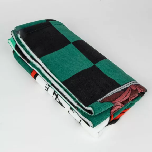 Demon Slayer Green fürdőlepedő, strand törölköző 70x140cm (Fast Dry)