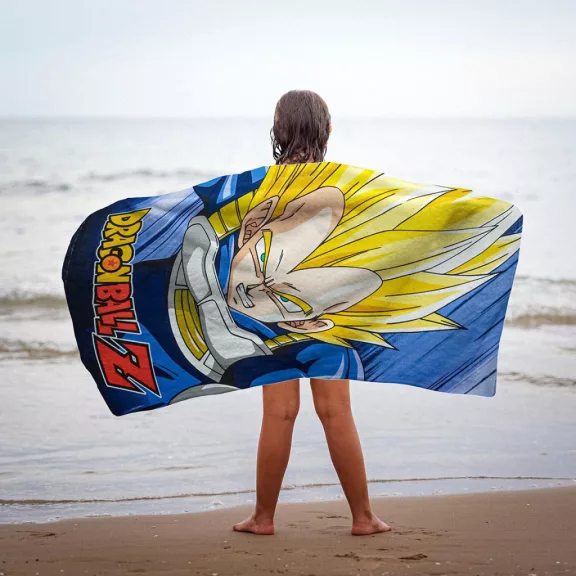 Dragon Ball Saiyan Power fürdőlepedő, strand törölköző 70x140cm (Fast Dry)