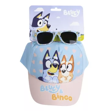 Bluey Bingo Hug napszemüveg és baseball sapka szett