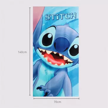   Disney Lilo és Stitch, A csillagkutya Big Smile fürdőlepedő, strand törölköző 70x140cm (Fast Dry)