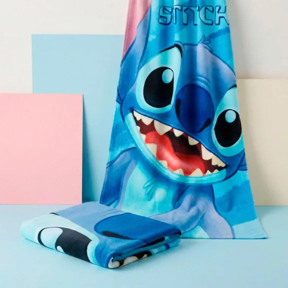 Disney Lilo és Stitch, A csillagkutya Big Smile fürdőlepedő, strand törölköző 70x140cm (Fast Dry)