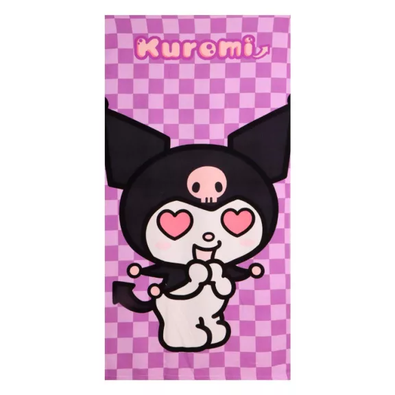 Hello Kitty Kuromi Heart fürdőlepedő, strand törölköző 70x140cm (Fast Dry) Hello Kitty Kuromi Heart fürdőlepedő, strand törölköző 70x140cm (Fast Dry)