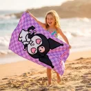Hello Kitty Kuromi Heart fürdőlepedő, strand törölköző 70x140cm (Fast Dry) Hello Kitty Kuromi Heart fürdőlepedő, strand törölköző 70x140cm (Fast Dry)
