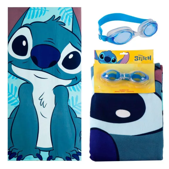 Disney Lilo és Stitch, A csillagkutya Cutie törölköző és úszószemüveg szett Disney Lilo és Stitch, A csillagkutya Cutie törölköző és úszószemüveg szett