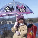 Disney Minnie Make Me Happy gyerek átlátszó esernyő Ø71 cm