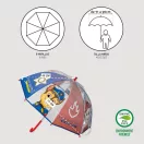 Mancs Őrjárat Elements gyerek átlátszó esernyő Ø71 cm