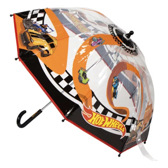 Hot Wheels Race gyerek átlátszó esernyő Ø71 cm Hot Wheels Race gyerek átlátszó esernyő Ø71 cm