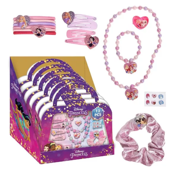 Disney Hercegnők Ladies hajkiegészítő és ékszer szett 15 db-os