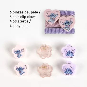   Disney Lilo és Stitch, A csillagkutya Alien Heart hajcsat, hajgumi szett dobozban